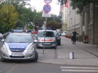 metalowa walizka z narzędziami, która była powodem interwencji policji