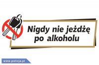 baner nigdy nie jeżdżę po alkoholu