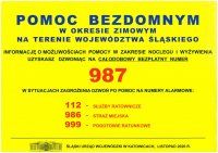 Plakat dotyczący osób bezdomnych