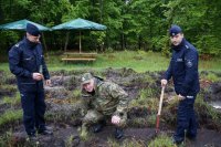 Komendant raciborskiej policji sadzi drzewa wspólnie z komendantami służb mundurowych