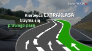 Obrazek wskazujacy jazdę przy prawej krawędzi jezdni