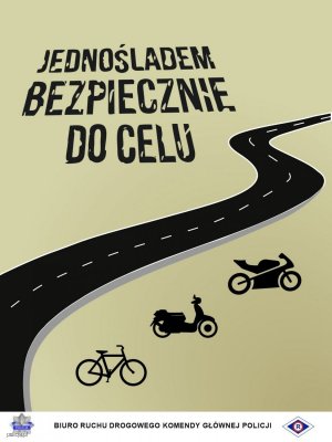 Plakat akcji jednośladem bezpiecznie do celu