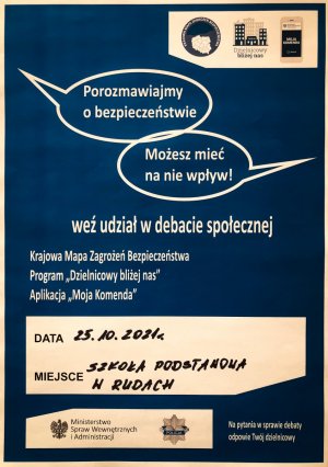 Plakat zaproszenie na debatę