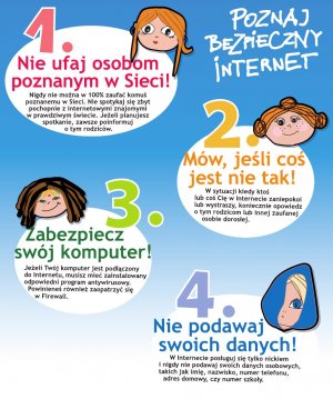 Obrazek plakat bezpieczny Internet