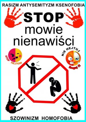 Plakat stop mowie nienawiści