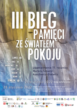 Plakat informujący o biegu