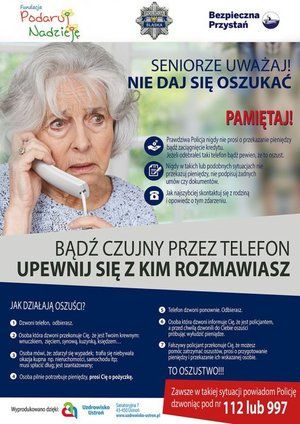 Awatar seniorka odbiera telefon