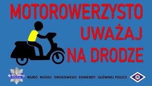 Awatar widok skutera i napis motorowerzysto uważaj na drodze