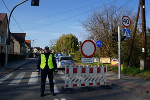 Policjant w czasie działań