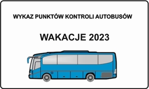 Awatar autobus z napisem wykaz punktów kontroli autobusów