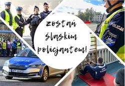 Plakat z policjantami i napisem zachęcającym do wstąpienia w szeregi Policji