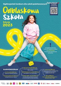 na zdjęciu grafika odblaskowa szkoła