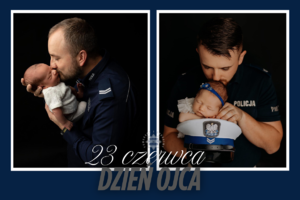 na zdjeciu policjanci z dziećmi